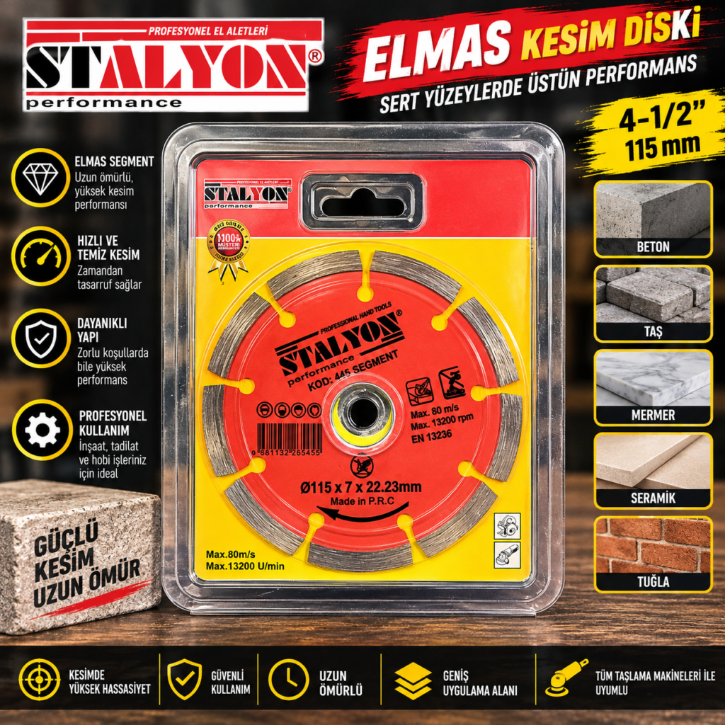 115 mm Elmas Mermer Kesme Diski