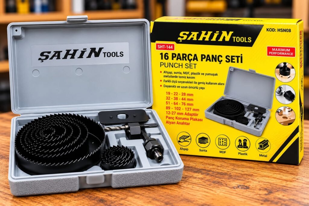 Şahin Tools 16 parça panç seti farklı ölçüler