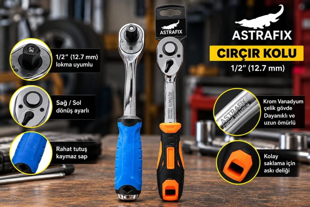 Astrafix 1/2 12,7 mm cırcır kolu