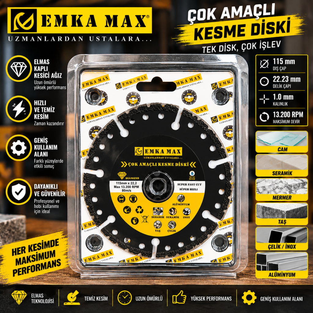 115 mm Çok Amaçlı Kesme