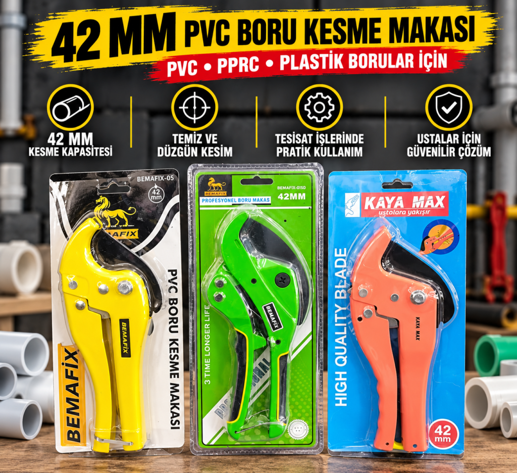 42 mm PVC – PPRC Boru Kesme Makası